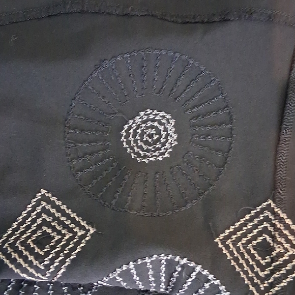Point Zero Black Skirt with Silver Circular Embroidery 4042 - Picture 7 of 7